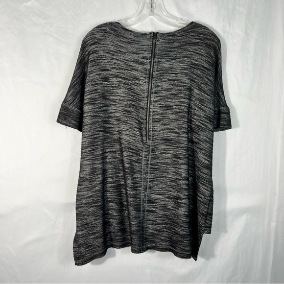 Capote Women's Heathered Gray Knit Short Sleeve Boxy Fit Sweater Top Small S - Picture 7 of 7